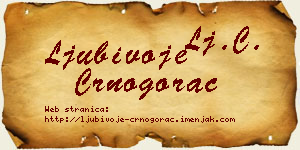 Ljubivoje Crnogorac vizit kartica
